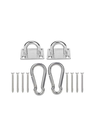 Kosona 6mm Paslanmaz Çelik Tırnaklı Kanca - Tavan Askı, Yoga Aletleri, Kapı Kilidi İçin Dayanıklı Suspension Metal Eşyası Seti 163g