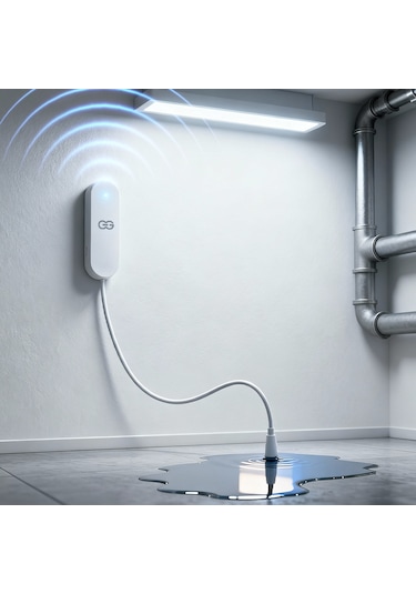 Günsan Akıllı Wifi Su Kaçağı Dedektörü Kablolu Tuya & Smart Life Uyumlu