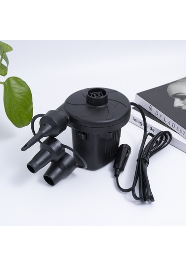 Samdoo 50w Arabalı Hava Pompa, Hızlı Şişirme-çıkartma, 280l/dakika, Abs Malzeme, 3 Uç Adapte, Kamp Havlu-yüzme Havuzu İçin