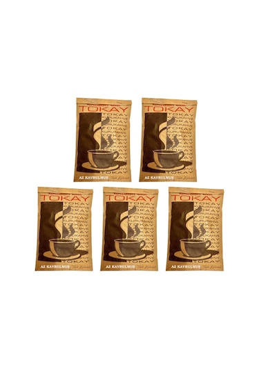 Tokay Kurukahve Geleneksel Az Kavrulmuş Türk Kahvesi Hafif İçim Bol Köpüklü 5 x 100 G