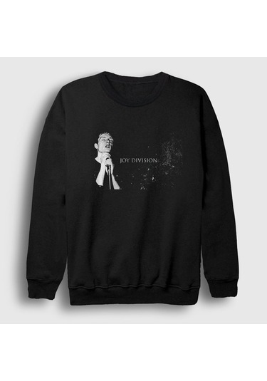 Presmono Unisex Ian Curtis Joy Division Sweatshirt Siyah