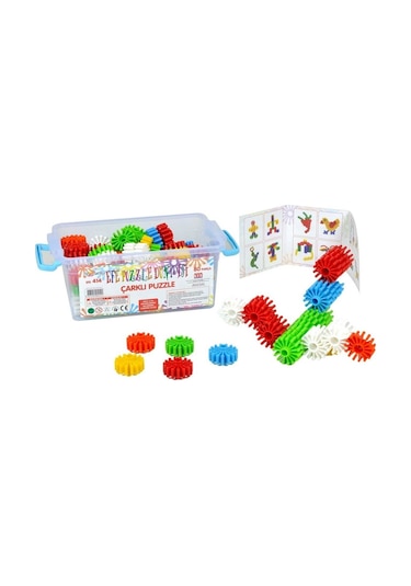 Oyuncak Çarklı Puzzle Dünyası 60 Parça Eğitici Yapı Seti