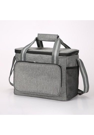 Fonksiyonel Öğle Çantası Termal Yalıtımlı Öğle Yemeği Kutusu Erkek Kadın Piknik Çantası Soğutucu Büyük Plaj Çantası Çanta Yemeği Omuz Çantası Öğle Çantaları 2 Kat Mavi