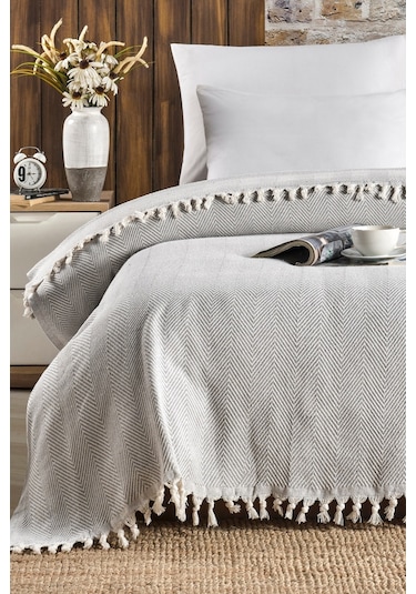 Casnack Lavin 1500 G Çift Kişilik Pike 200 x 230 Gri
