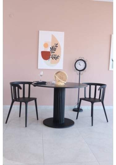 Modern Mat Siyah Mdf Yemek Masası SİYAH İNCİ Masa, Toplantı /Sunu