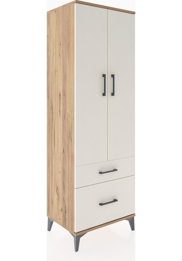 Hyperion Dolap 4 Raflı 2 Çekmeceli 2 Kapaklı 60x44x182 Çam-ay... Çam