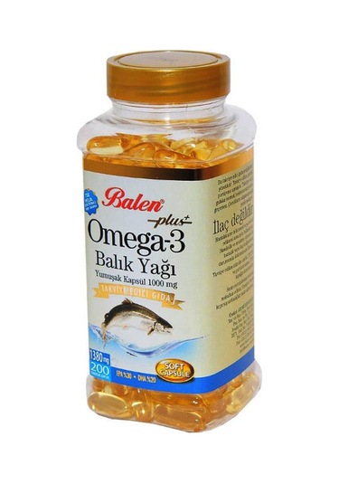 Balen Plus+ Omega-3 Balık Yağı Yumuşak Kapsül 200 Kapsül X 1380mg X 5 Kutu