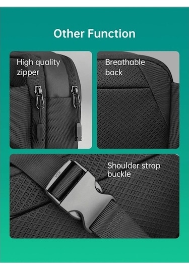 Prestigegoods Mark Ryden Mr-8112 Su Geçirmez Haberciler Göğüs Çantası, 7.9 Inç İpad Uyumlu Erkek Omuz Çantası Yurt Dışından Siyah