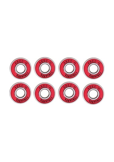 Trendooze Sürtünmesiz Rulmanları Paten Lot Kırmızı Kaykay Abec 8 11 Jo Kırmızı
