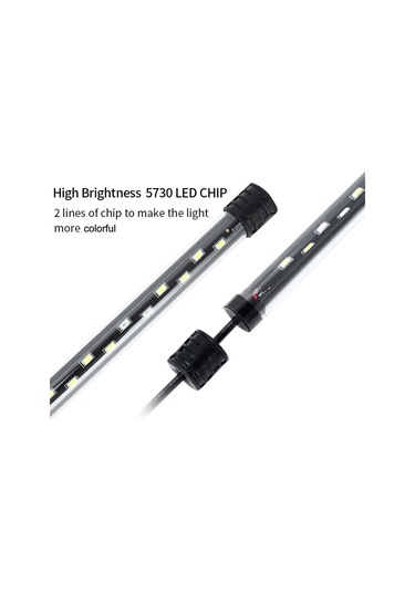 Vkemall Akvaryum Aydınlatma Lambası - Yüksek Parlaklık Led - Balık Görünümü Ve Peyzaj İçin - Yeşil, Mavi, Kırmızı Işık - 24 Led - Avrupa Standartı 8w