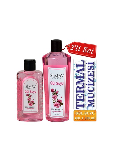 Simav Termal Sulu Gül Suyu 400 ML + Gül Suyu 200 ML