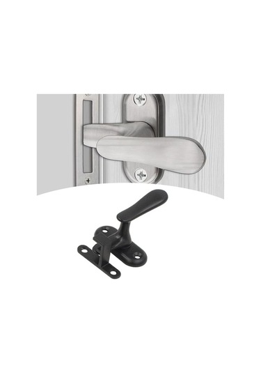 Besthome1 Suntek Ahır Kapısı Kilit Mandalı Paslanmaz Çelik Siyah, Geniş Boyutlu Ahır Kapısı