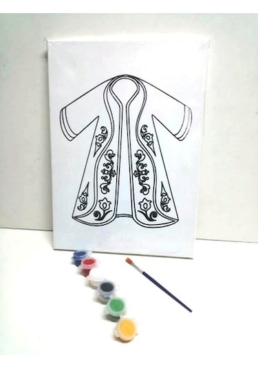 Hayal Sepeti Resimli Tuval Boyama Kaftan 25X35Cm