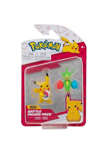 Pokemon Battle Figür Pikachu Ve Roselia Pkw2487 Pokemon