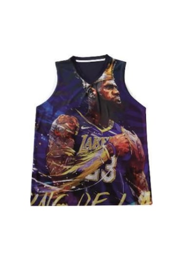Lebron James Robot İllustrator Dijital Baskı Siyah