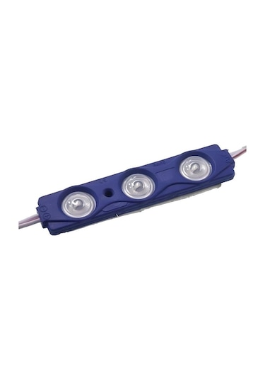 1,2 Watt 3lü Lensli Mavi Led Modül 2835 Reklamcı Modül 10 Adet