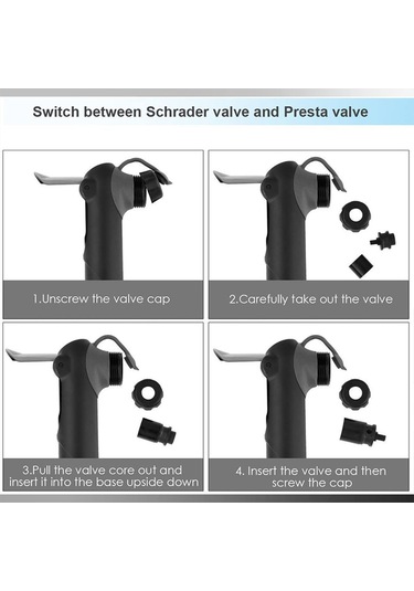 Monyee Bisiklet Ve Spor Topları İçin Taşınabilir Mini Hava Pompa Seti B - Presta/schrader Valfi İle Hızlı Enflasyon, Tamir Aletleri Dahil