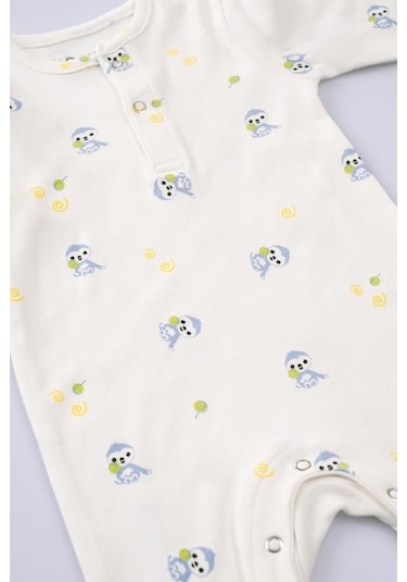 Boumini Bebek Uzun Kollu Çıtçıtlı Tulum Mavi Miskin-mavi Miskin Mavi