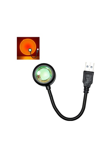 Kosona 360 Döner Boru Güneş Batımı Işığı - Yumuşak Renkli Projeksiyon, Usb Çalışır, Romanatik Ortam Aydınlatması, Fotoğraf Ve Canlı Yayın Arka Planı