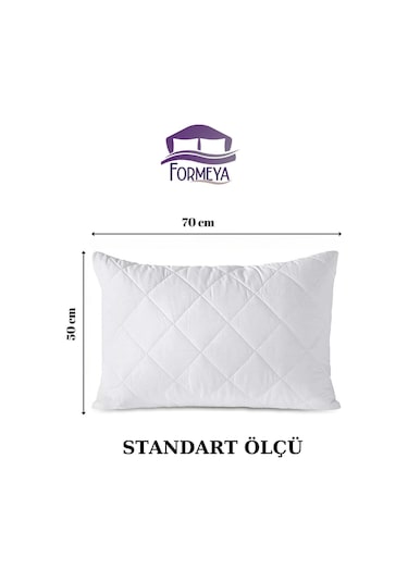 Formeya Pamukkale Alez Kapitone Yastık Koruyucu 2'Li %100 Pamuk 50X70