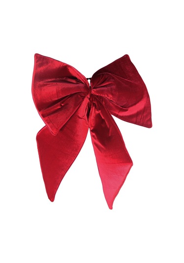 Yılbaşı Süsü Kadife Fiyonk Kırmızı 50 Cm