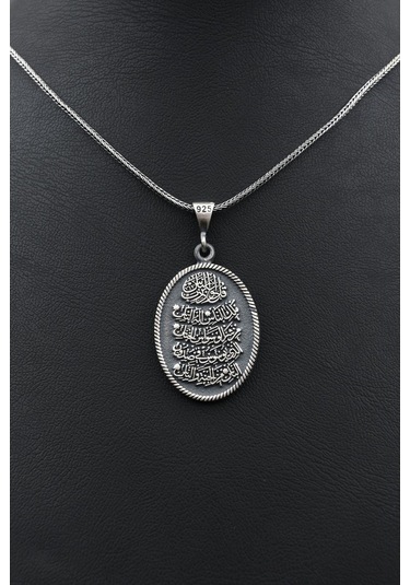 Prestij Gümüş Nas Suresi 925 Ayar Gümüş Kolye Zincir