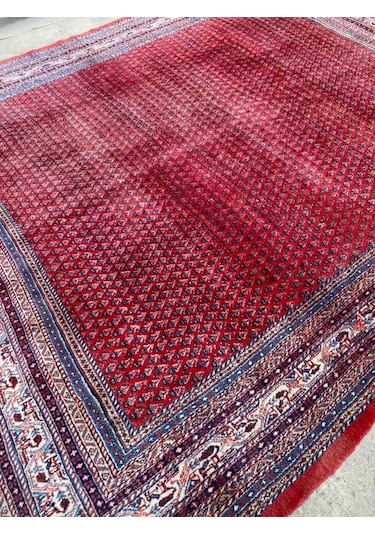 Antika Yüne Pamuk El Dokuma Sarough Iran Halısı 3X3,60M