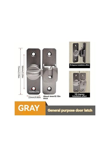 Gateesat Dayanıklı Sürgülü Kapı Kilidi -180 +90 Sıcaklık Direnci Altın Renk Kolay Kurulum