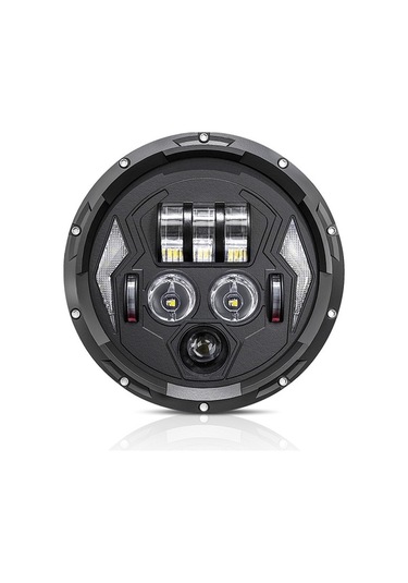 Ebitda 7 Drl - Dönüş Düşük Sinyali Araba Motosiklet Led Far Siyah 1 Adet, Araba Ve Motosiklet İçin Siyah