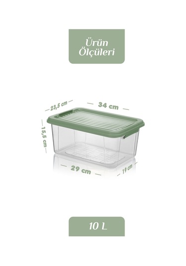 Moi 2'li Mega 10l Kedi Köpek Kuru Mama Saklama Kabı - Kilit Kapak Çok Amaçlı Düzenleyici Saklama Kutusu