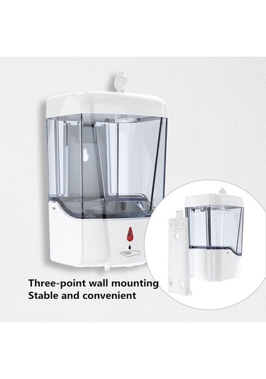 Dancemonkey Otomatik Duvara Monte Sabun Dispanseri 700ml Beyaz, Mutfak/banyo İr Pompa Beyaz