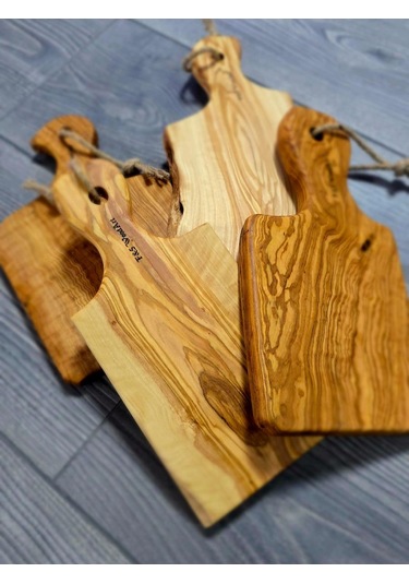 Eksiz Tek Parça Zeytin Ağacı Mini Sunum Kesme Tahtası