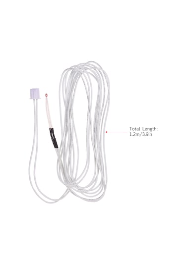 Monyee Ender-3 Uyumlu 100k Ohm Isı Sondajı - 1.2m Kablolu Termistör, 3d Yazıcı Isı Yatağı Parçası, Terminal Eşleşmeli