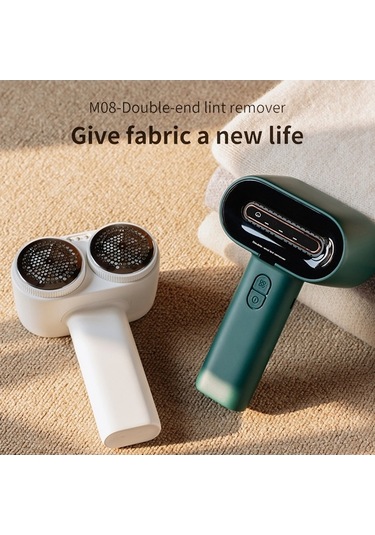 Bosphorusboutique02 İki Uçlu Kuru Top Dürtme Aleti, 3 Vites, 6 Bıçak, Kalın Kafes, 2000mah Li-pil, Beyaz Beyaz