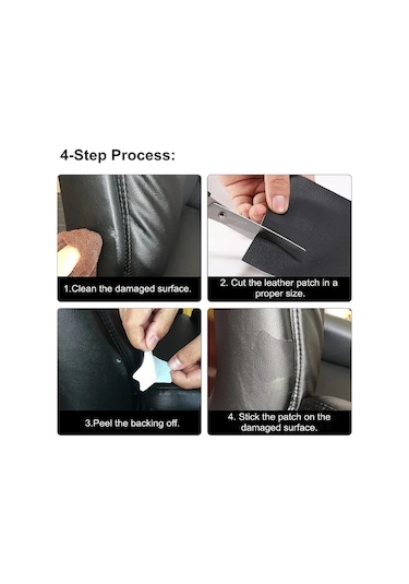 Kendinden Yapışkanlı Deri Tamir Bandı Yama Kanepe Araba Koltuğu Mobilya İçin Gray 50x120cm