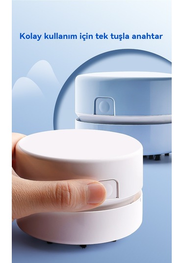 Jifan Masaüstü Elektrikli Süpürge Mavi