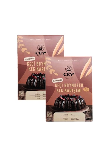 Cey Natural Glutensiz Kinoa Unlu Keçiboynuzlu Kek Karışımı 2 x 26