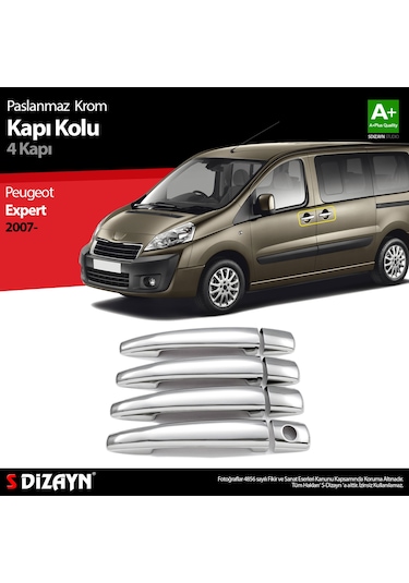 S-Dizayn Peugeot Expert Krom Kapı Kolu 4 Kapı 2007 Üzeri