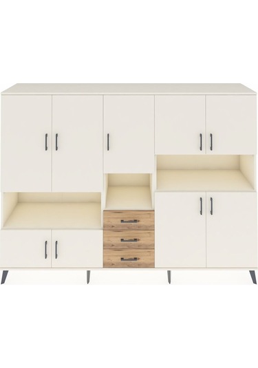 Hyperion Dolap 13 Raflı 3 Çekmeceli 9 Kapaklı 220x44x163 Aytaşı-a Aytaşı-aytaşı/çam