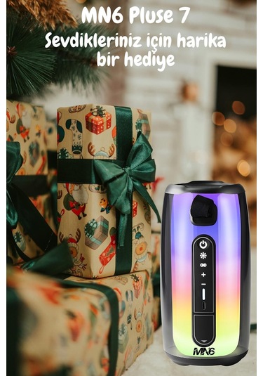 Pluse 7 Ses Bombası/360 Ledli Bluetooth Hoparlör/10saat Kesintisiz Oynatma/4q 15 W 1 Hoparlör