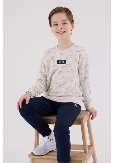 Lisanslı Erkek Çocuk Alt Üst 2 Parça Eşofman Takımı Us2230 Taş