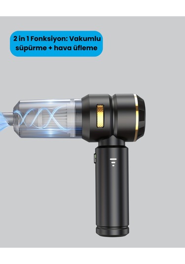 15000 Pa Emiş Gücü Ve Hava Üfleme Özellikli Şarjlı Süpürge