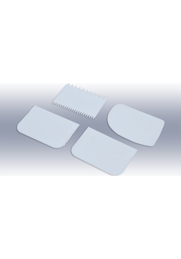 1021 Plastik Kazıyıcı - Hamur Kesici Tarak 4'lü Set