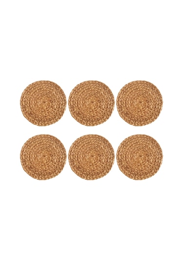 Xiaaokeji Yuvarlak Dokuma Amerikan Servis Seti, Isıya Dayanıklı/kaymaz Yemek Tabakları, 6 Parça Diğer