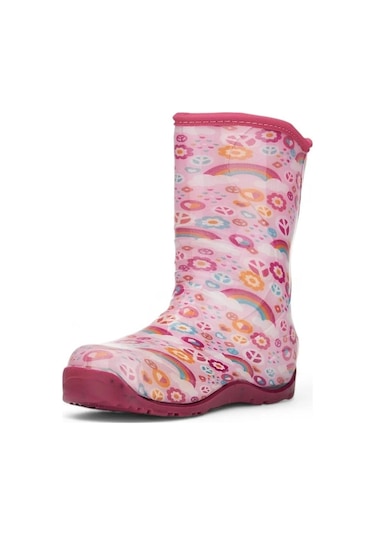 514 Çocuk Okul Öncesi Sıcak Astar Yağmur Çizmesi Pembe