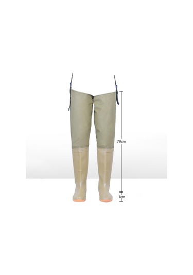 Suntek Kalça Waders Dikişsiz Tarım Çivili Taban Hafif 44 Ayak Büyüklüğü