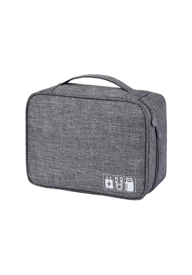 Gri Seyahat Kablo Çantası Taşınabilir Evrensel Dijital Usb Kablosu Sd Kartlar Organizatör Kablos Pil Laptop Çanta & Kılıf 56797613