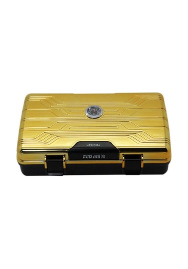 Jifeng Seyahat Tipi Puro Kutusu Humidor Gold (10Cigar)