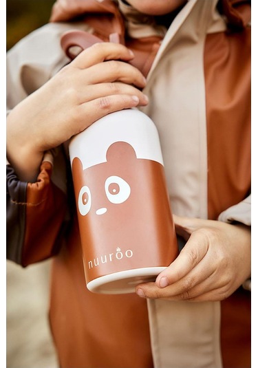 Nuuroo Bertil Pipetli Paslanmaz Çelik Termos Caramel Cafe Kahverengi 350 Ml