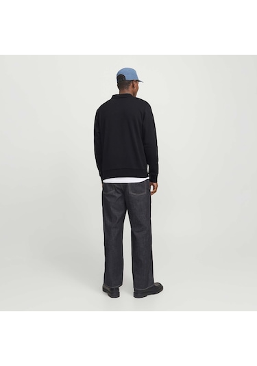 Jack & Jones Bradley Erkek Siyah Polo Sweatshirt 12278586-b Siyah